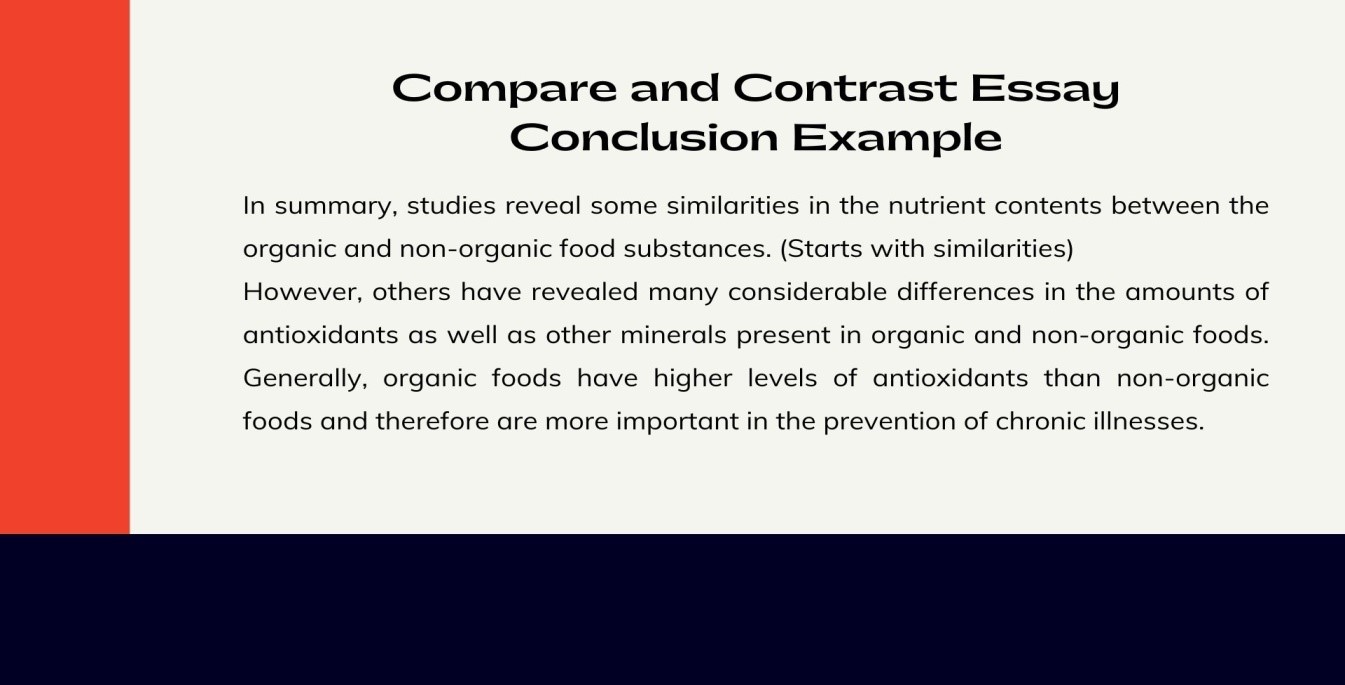 compare and contrast essay conclusion example